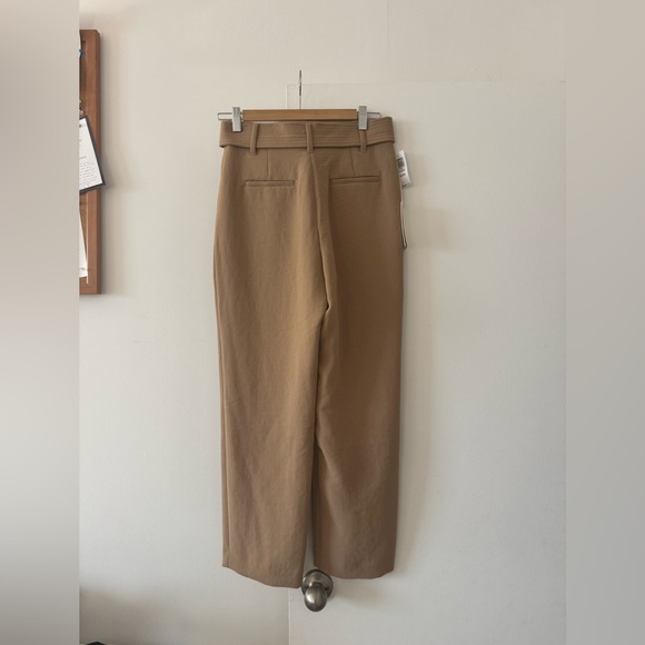 Aritzia Wilfred Tie Front Tailored Trouser Pant in Gold Camel - size 4, NWT - Picture 3 of 6
